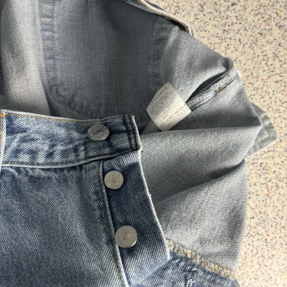 Vintage 90’s LEVIS Men’s 501 Button Fly Blue Denim Jeans 36x30 Pants Work Styles